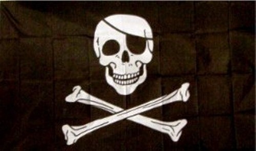 Bandiera pirata grande 3x5 - grande, 3x5'