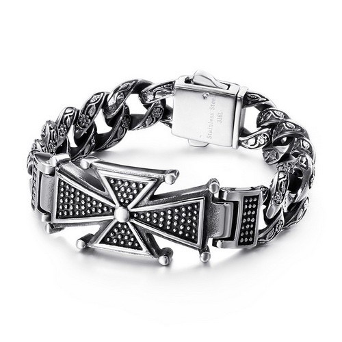 Bracciale uomo acciaio titanio - bracciale,
