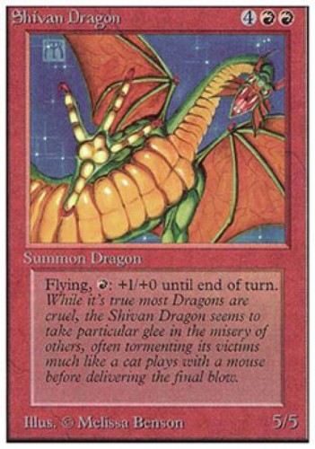 Shivan dragon mtg unlimited - dragon,