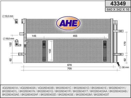 Condensatore audi avant - condensatore, a4