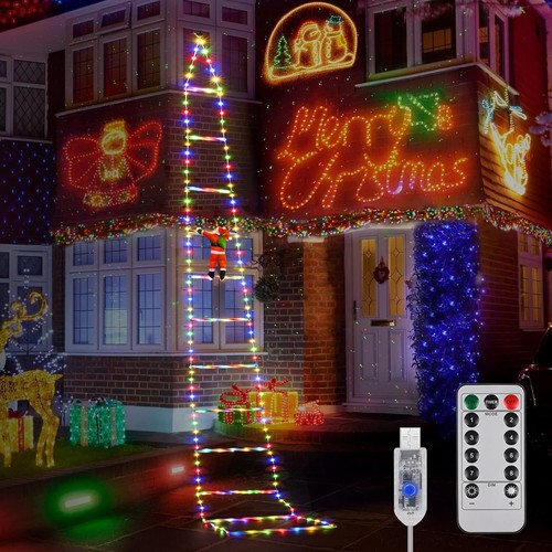Scala babbo natale luci - scala,