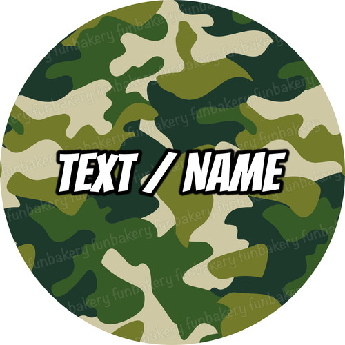 Cake topper mimetico militare