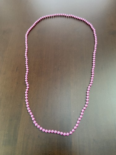 Collana perle finte lunga rosa - perle,