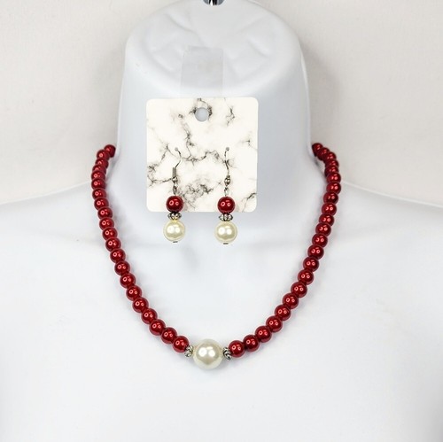 Set collana orecchini fatti - e,