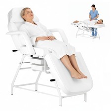lettino estetista per massaggi portatile pieghevole con cassettiera in plastica