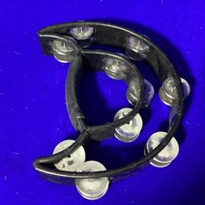 Maxtone #818 Tamburello Mezzaluna Nero Strumento Musicale Percussioni