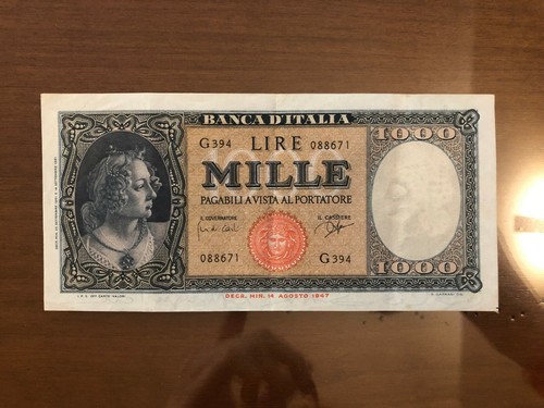 Banconota lire 1000 italia - banconota,