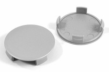 4x TAPPI CENTRALI CERCHI IN LEGA 54mm / 56mm GRIGIO LISCIO BMW FORD KA...