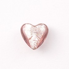 Perla cuore in vetro di Murano