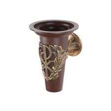 Portafiori in bronzo - Attacco a braccio, vaso in plastica