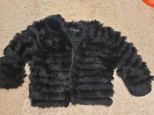 Giacca nera in vera pelliccia
