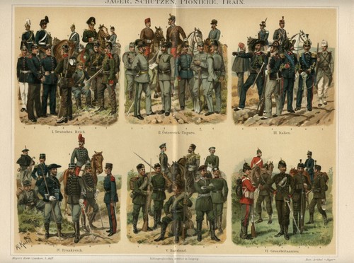 1897 uniformi corpi - corpi, militari