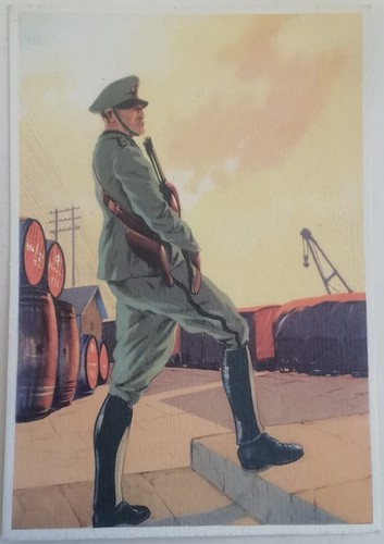 Cartolina milizia ferroviaria - milizia,