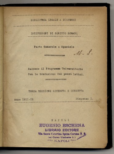 Istituzioni diritto romano - istituzioni,