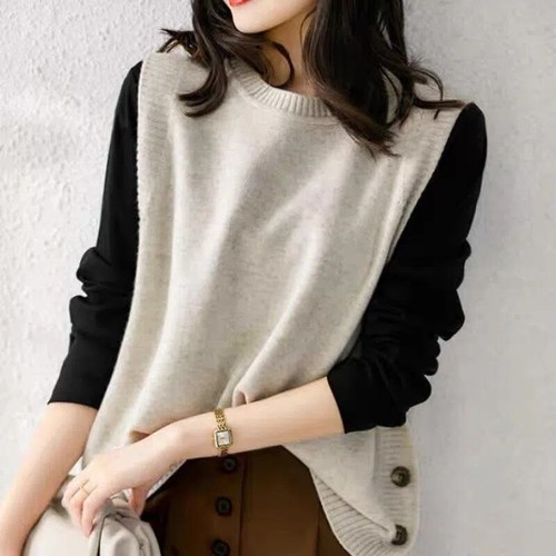 Gilet maglia donna senza - in,