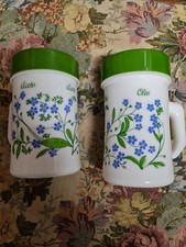 Arcopal Barattolo Contenitore Set Olio Aceto Myosotis veronica fiori azzurri l