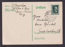 Impero tedesco EF Hitler francobollo cartolina Böhlen Sassonia 1937 Großbothen