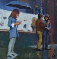 Elegante dipinto ad olio