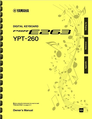 Yamaha psr e263 - yamaha, ypt-260