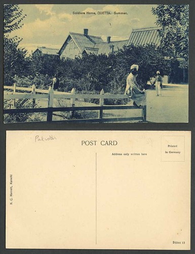 Pakistan old postcard soldiers - postcard,