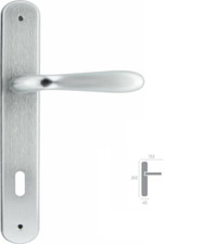 Coppia maniglia con placca - maniglia,