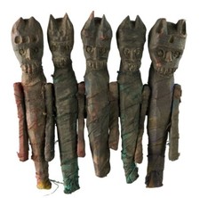 Pupazzi Sciamanici Zoomorfi - Figura Tribale In Legno - Tharu - Nepal - 3331