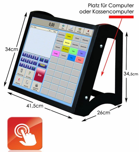 Monitor touchscreen 48cm - monitor, 19"