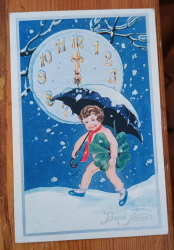 M58 cartolina buon anno bimba - m58,