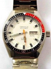 Orologio da polso uomo vintage Caravelle 666 Devil Diver, anni 70, orologi vintage