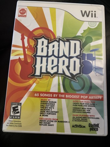 Band hero nintendo wii disc - band,