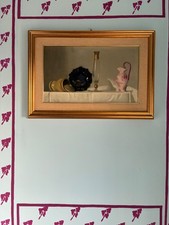 Coppia di nature morte olio su tela vintage