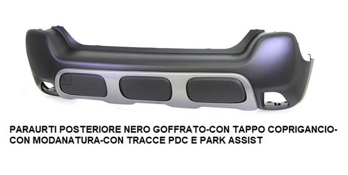 Paraurti posteriore nero - paraurti,