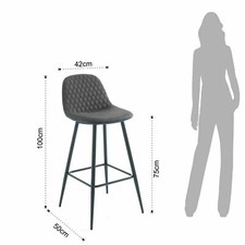 Tomasucci sgabello gale grey set da 2