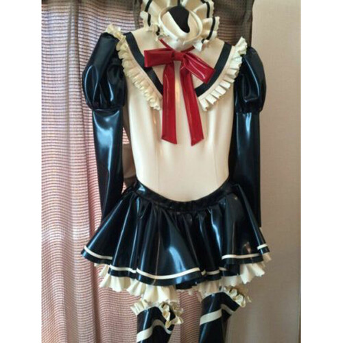 Sissy cameriera pvc vestito