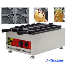 Macchina per Cialde Gelato Coni 5 Bocca Grande Pesce Taiyaki Antiaderente 110/220V