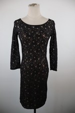 GUESS VESTITO DONNA TG. S WOMAN CASUAL VINTAGE DRESS ABITO NERO