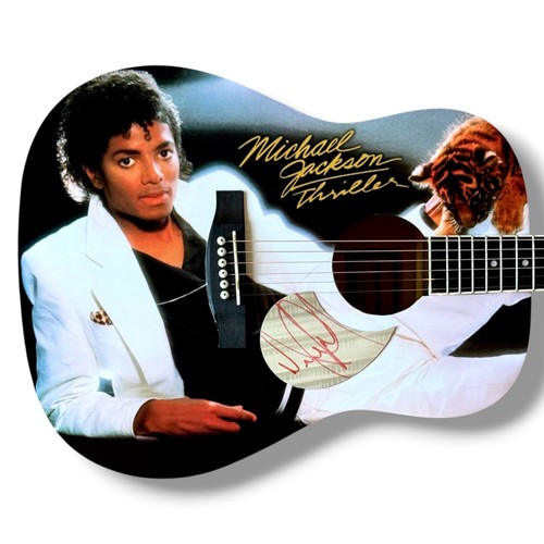 Michael jackson signed guitar - jackson,