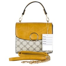 Borsetta gialla bauletto tracolla da donna ragazza passeggio borsa piccola moda