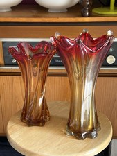 Coppia di Vasi in Vetro di Murano