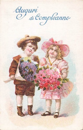 Cartolina auguri compleanno - cartolina, di