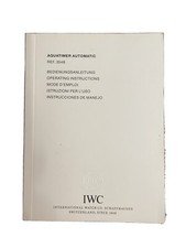 IWC AQUATIMER - REFERENZA 3548 LIBRETTO ISTRUZIONI In Più Lingue