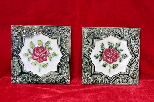 Piastrelle fiori ceramica - piastrelle,
