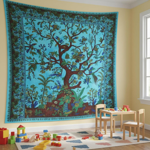 Blu elefante arazzo telo - blu, da