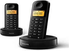Philips D1602B Duo telefoni fissi wireless 4 cm display vivavoce plug & pl