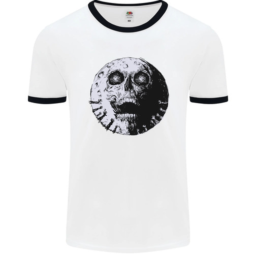 Shirt ringer skull moon - skull,