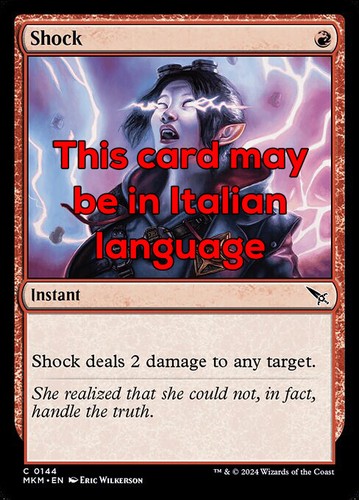 Mtg shock foil exc - exc,