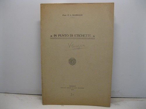 Rambaldi in punto - rambaldi, di