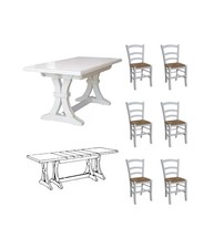 Set tavolo fratino bianco