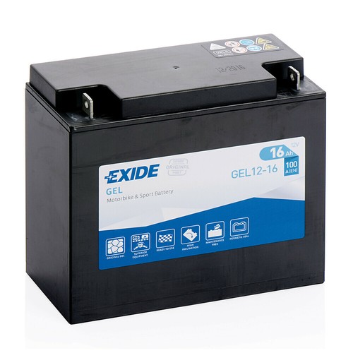 Batteria 16ah 100a exide moto - 100a,