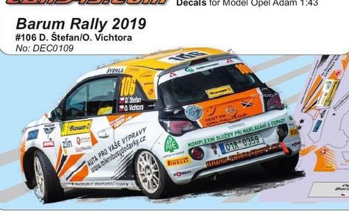 Opel adam 2 rally barum - 1/43,